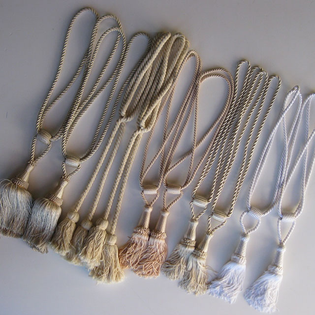 TASSEL, Curtain Tie Back - Cream White Nude